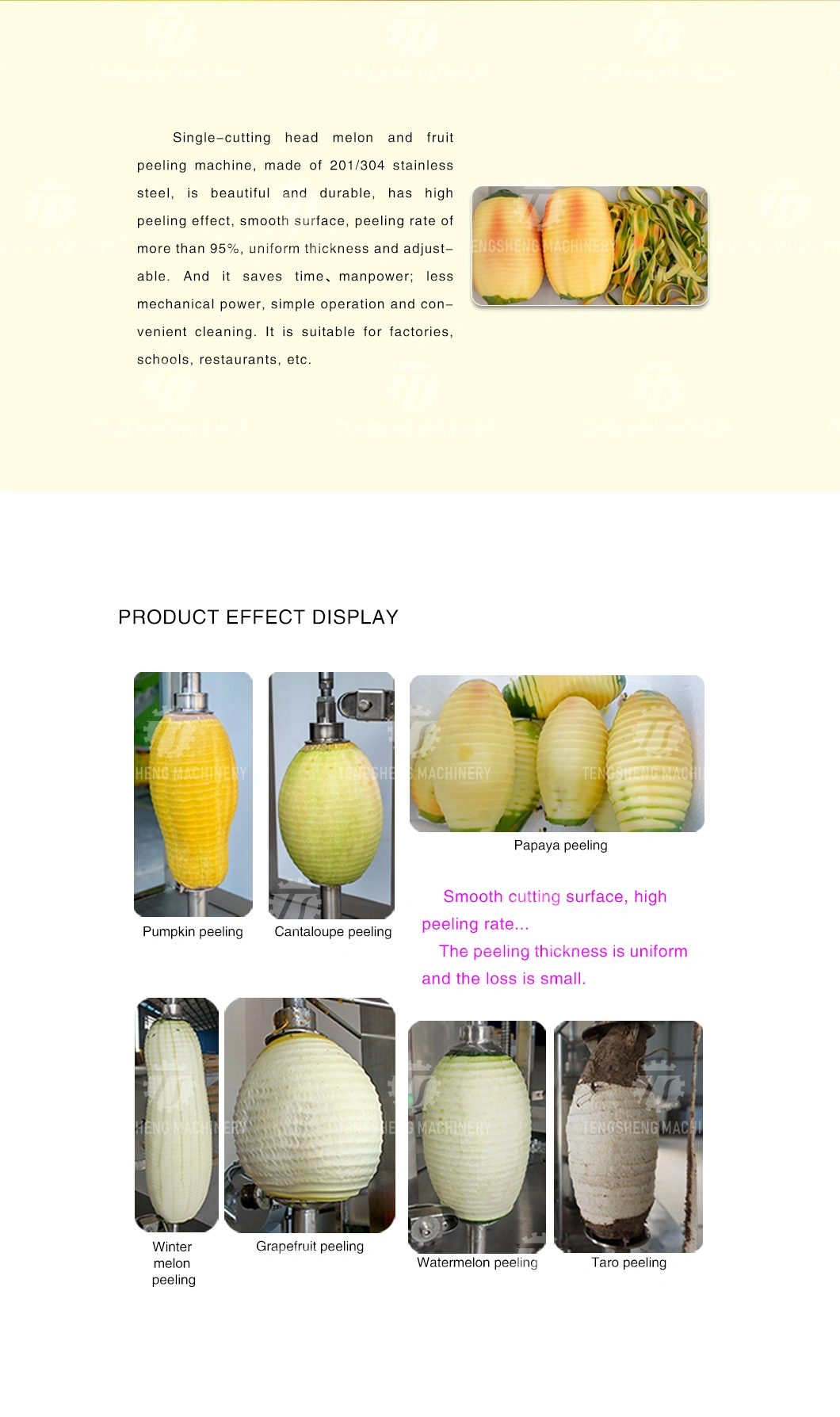 Vegetable and Fruit Peeling Machine Automatic Peeling Machine