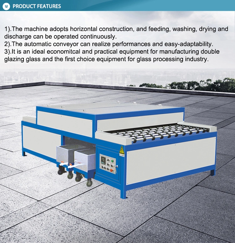 Horizontal Glass Cleaning and Drying Machinery Glass Washer Equipment Glass Washing Machine