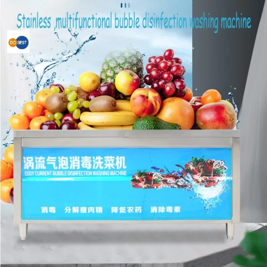 Vente en gros commerciale de haute qualité en acier inoxydable Hydroxyl Machine à laver les fruits et légumes/laveuse de fruits et légumes