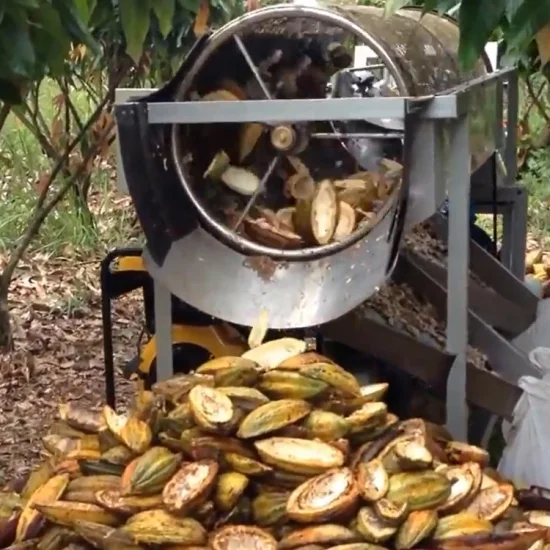 Machine commerciale de décortiqueur de cosses de cacao de machine fraîche de diviseur de cosse de cacao fraîche