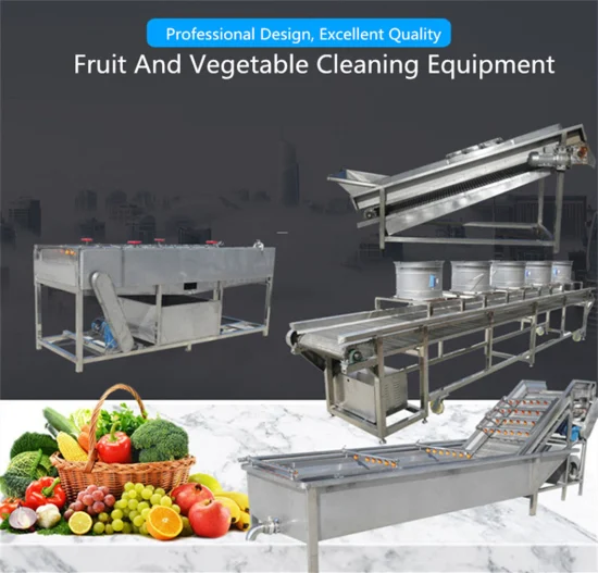 1-3 T/H 380V Machine de nettoyage de rondelle de fruits et légumes Ligne de produits de lavage