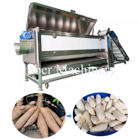Machine d'épluchage de lavage de nettoyage de manioc de patate douce de légumes de fruits automatiques industriels pour le projet Garri de manioc