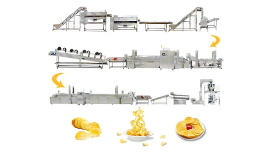 Ligne de production de chips de pommes de terre entièrement automatique de haute qualité Chips de pommes de terre faisant le prix de la machine